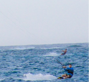 Dr. Cruz surfing